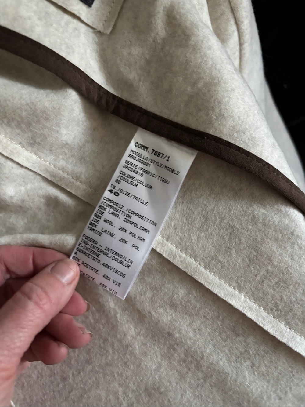 Eleventy Italian wool Light tan Women's Blazer Jacket - Classic Tailored size 40 - Picture 13 of 14